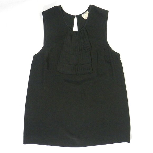 Tracy Reese Black Pleated Tunic Top - Picture 6 of 6
